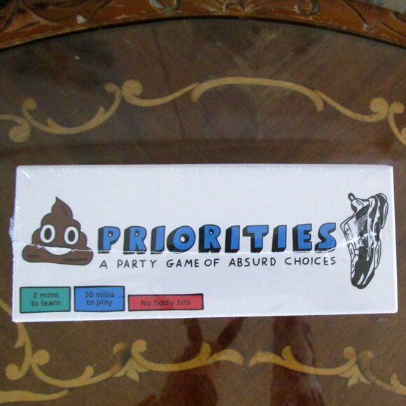 PRIORITIES GAME, PARTY BOARD GAME of ABSURD CHOICES, NEW, SEALED - A FUN GIFT! - Picture 4 of 4
